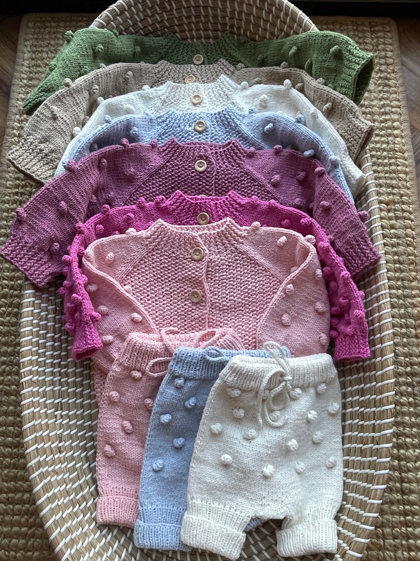 Newborn handmade knitted shorts - In stock