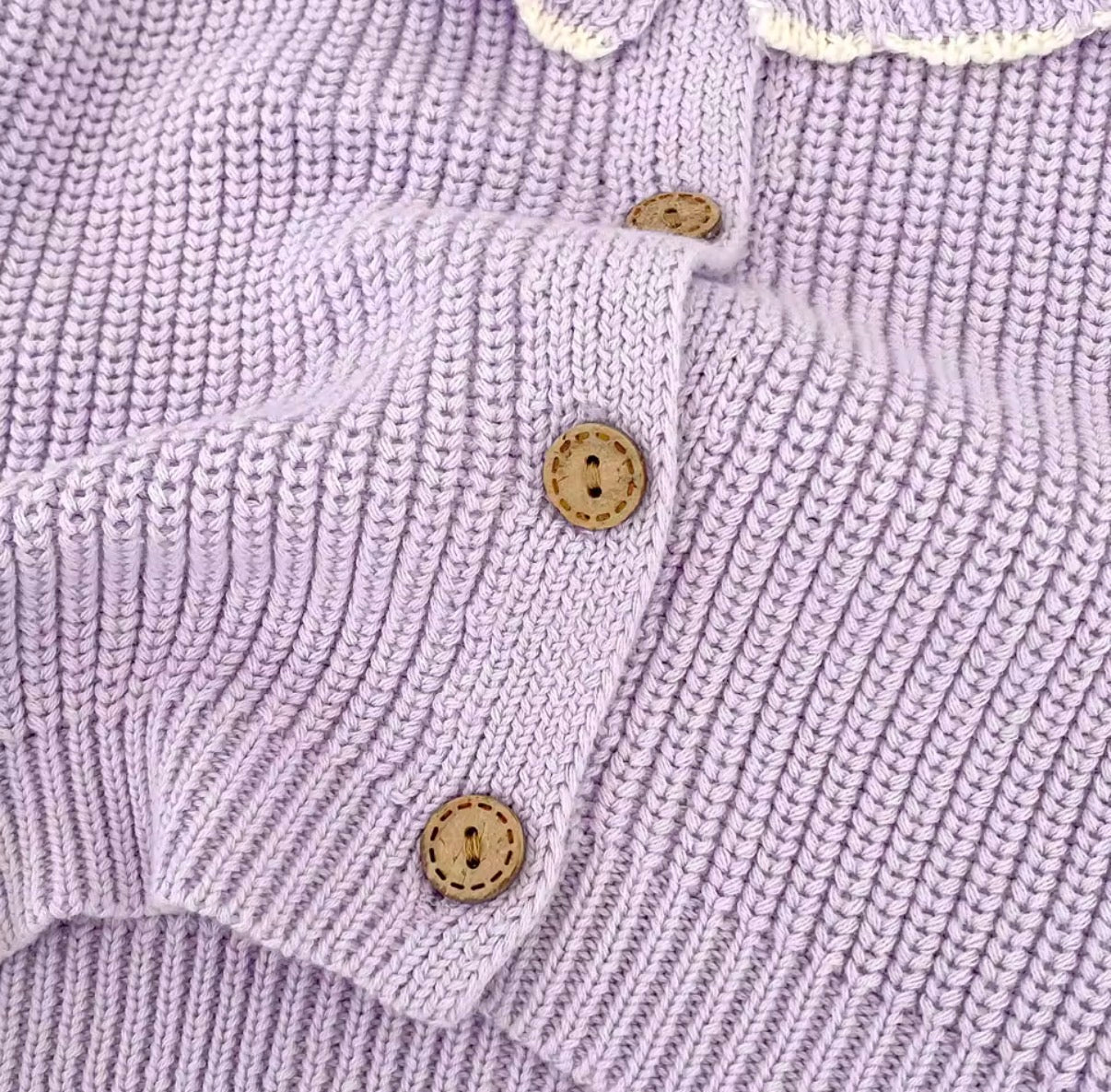 Frill neck knitted cardigan - 4 colours