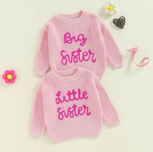 Pink Big Sister / Little Sister Jumpers - PREORDER