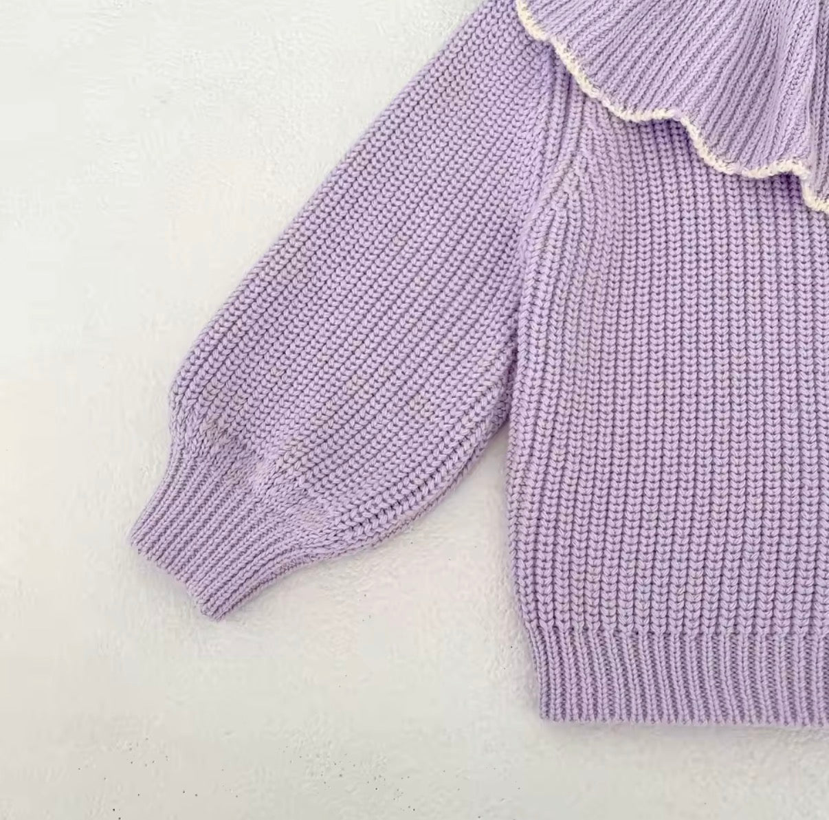 Frill neck knitted cardigan - 4 colours