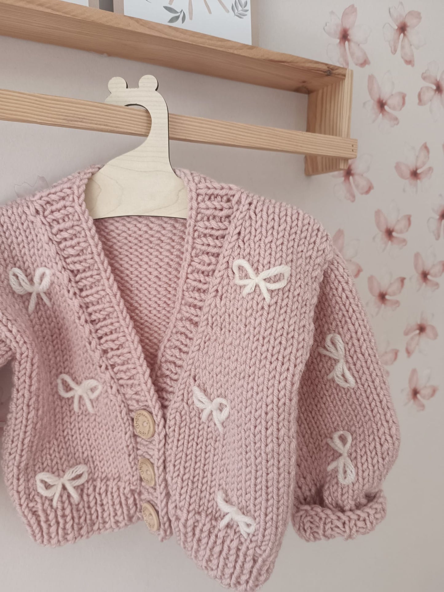 Handmade small bow cardigan (PREORDER)