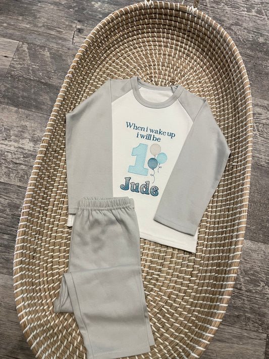 Personalised cotton pyjamas
