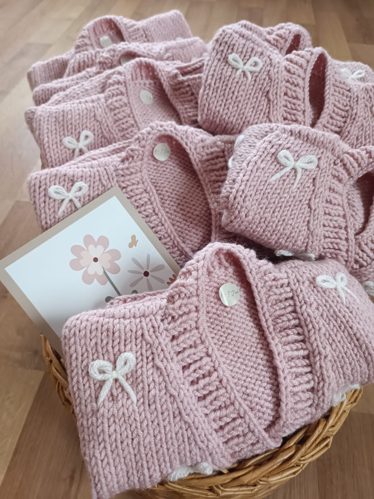 Handmade small bow cardigan (PREORDER)