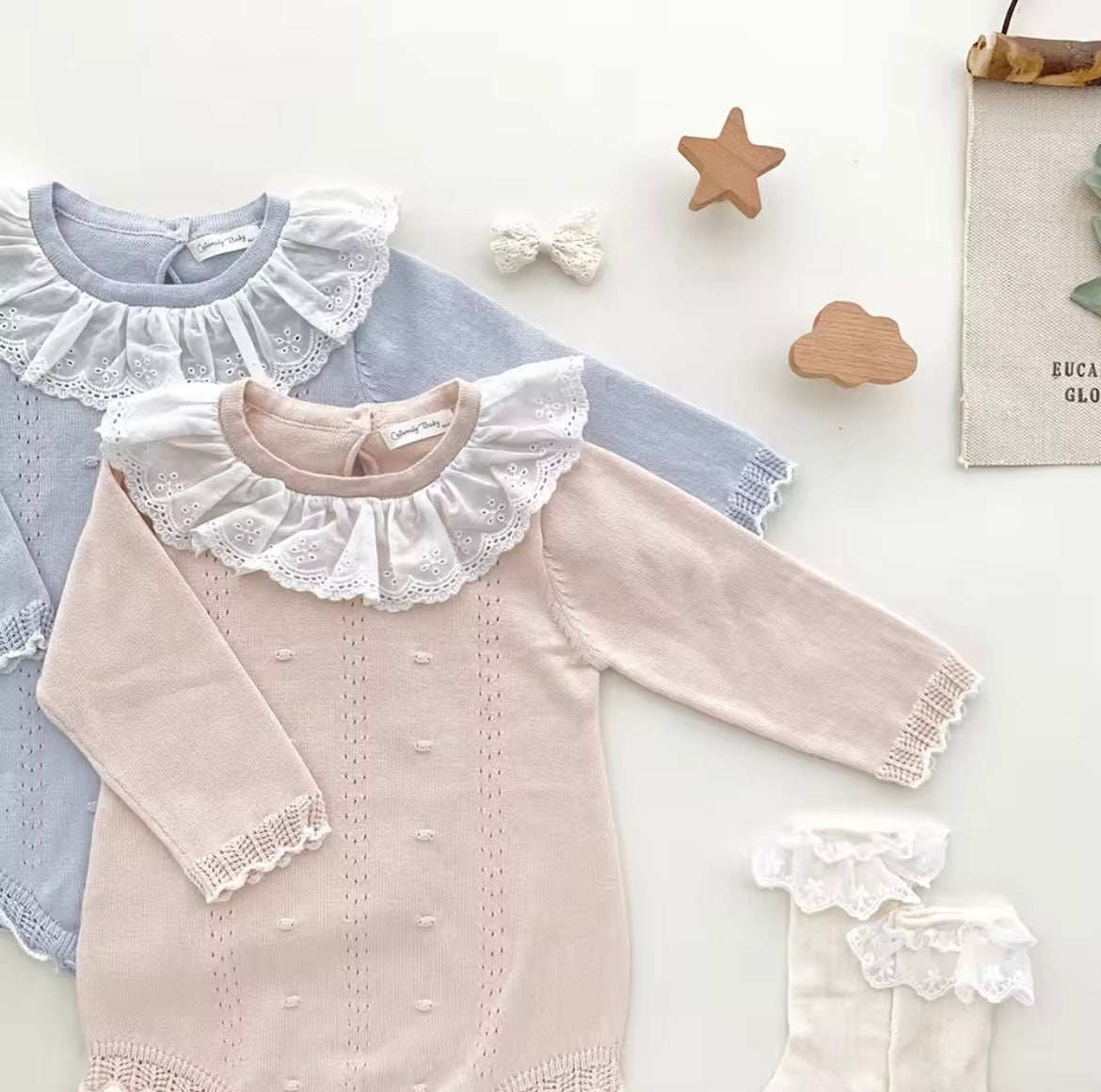 Blue frill romper