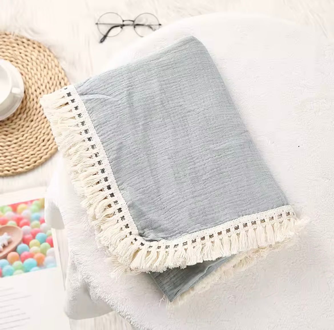 Muslin tassel blankets - medium