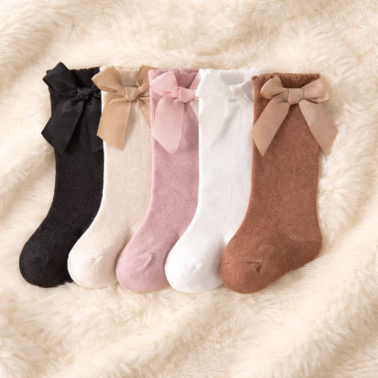 Bow knee socks