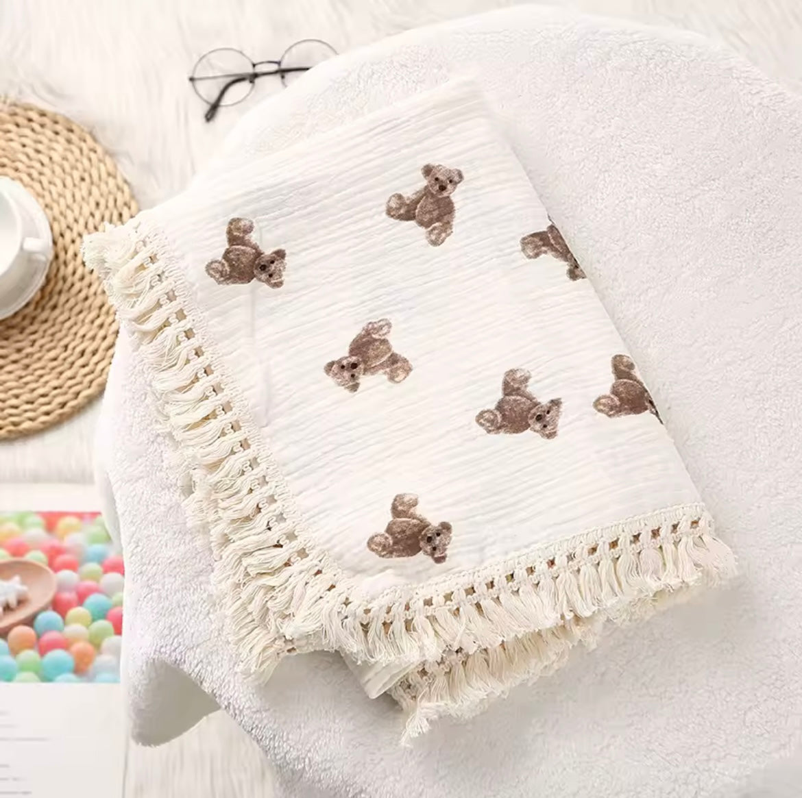 Muslin tassel blankets - medium