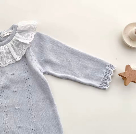 Blue frill romper