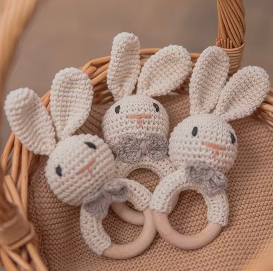 Crochet baby rattles