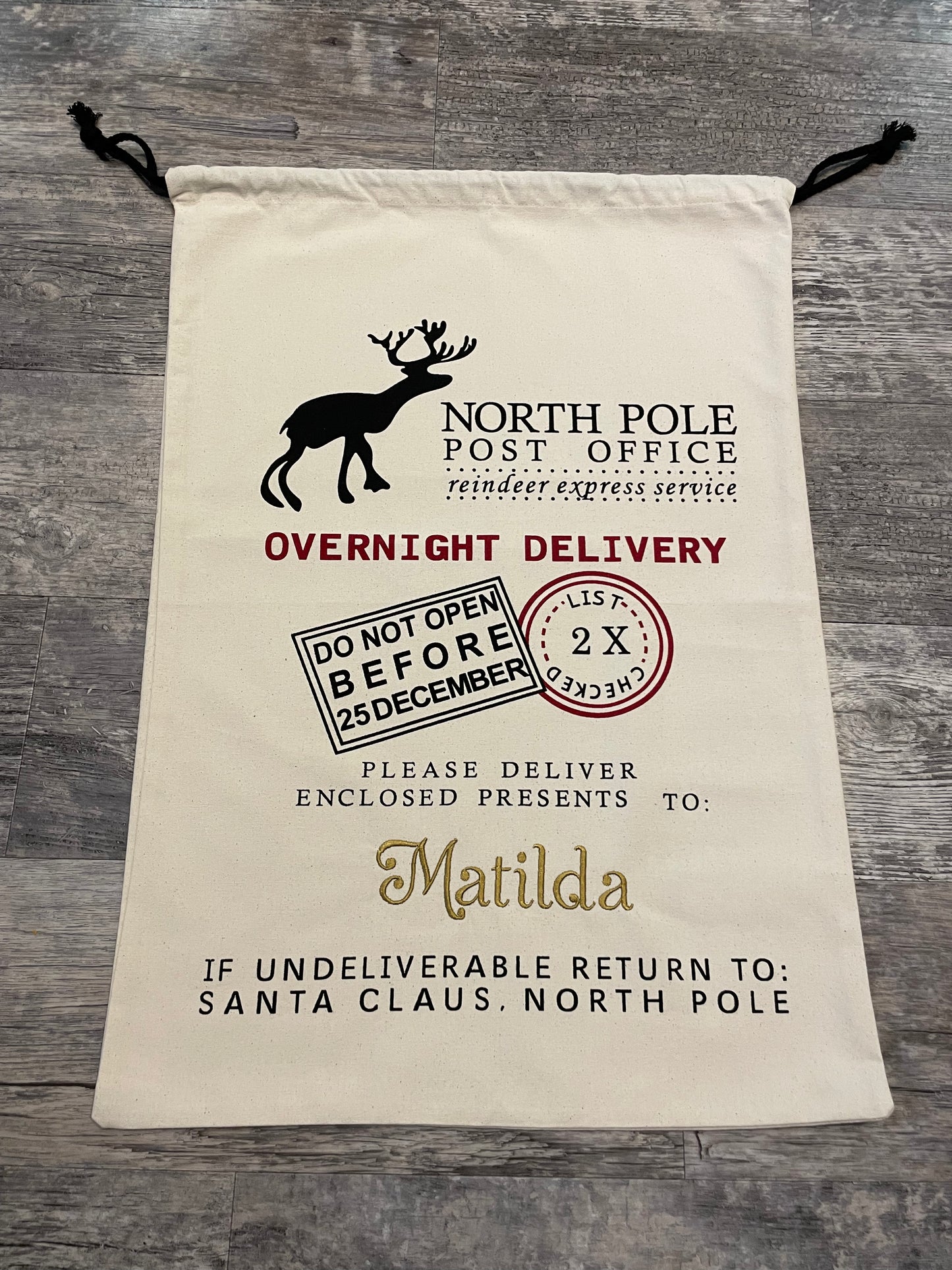 Personalised Christmas sack