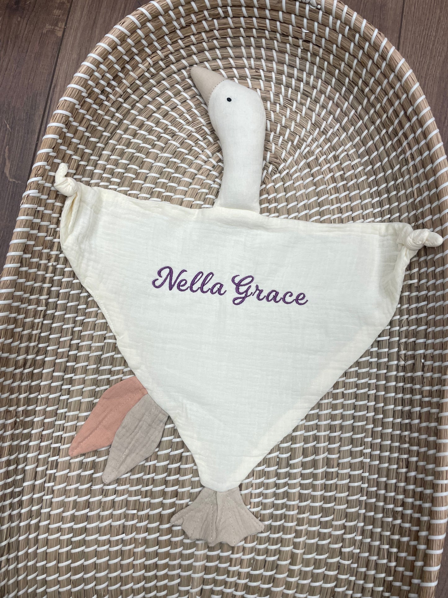 Personalised goose comforter