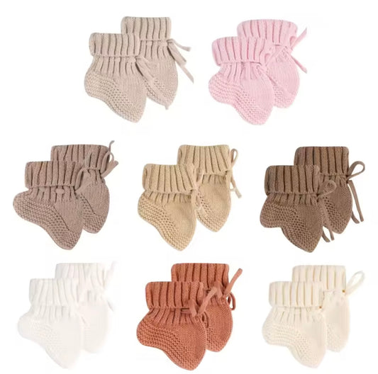 Knitted booties