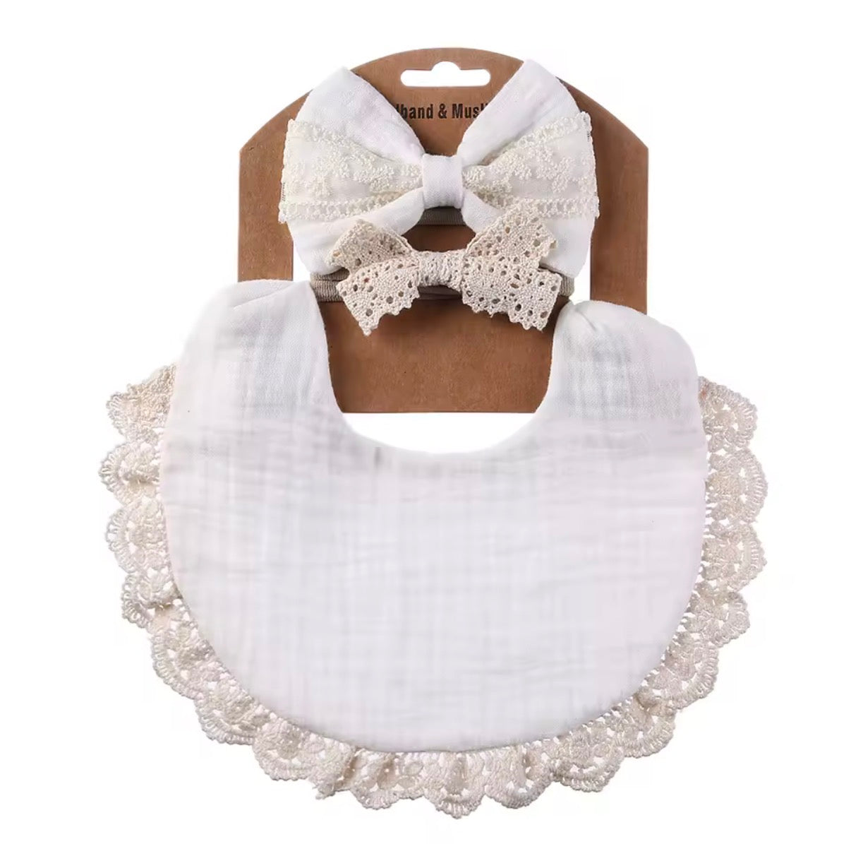 Bib and headband set - plain