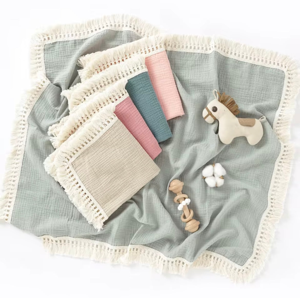 Muslin tassel blankets - medium