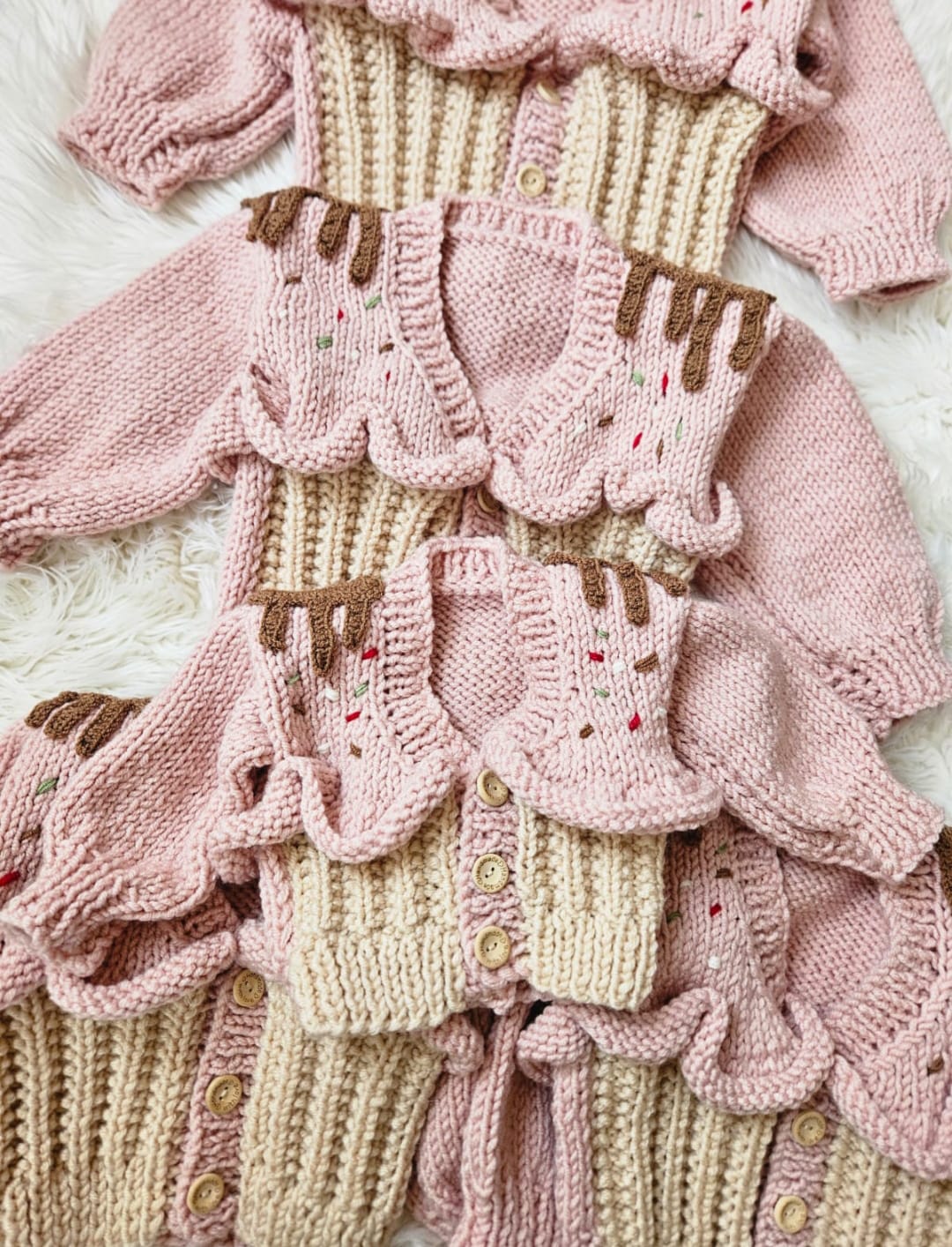Handmade cupcake cardigan - PREORDER
