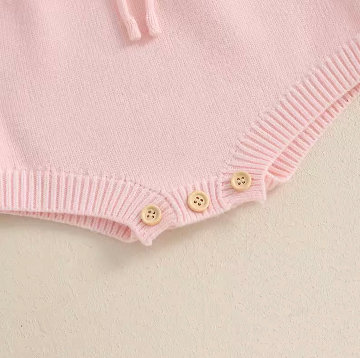 One flower knitted romper