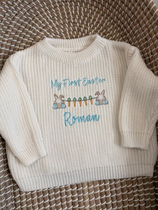 Personalised knitted Easter sweatshirts