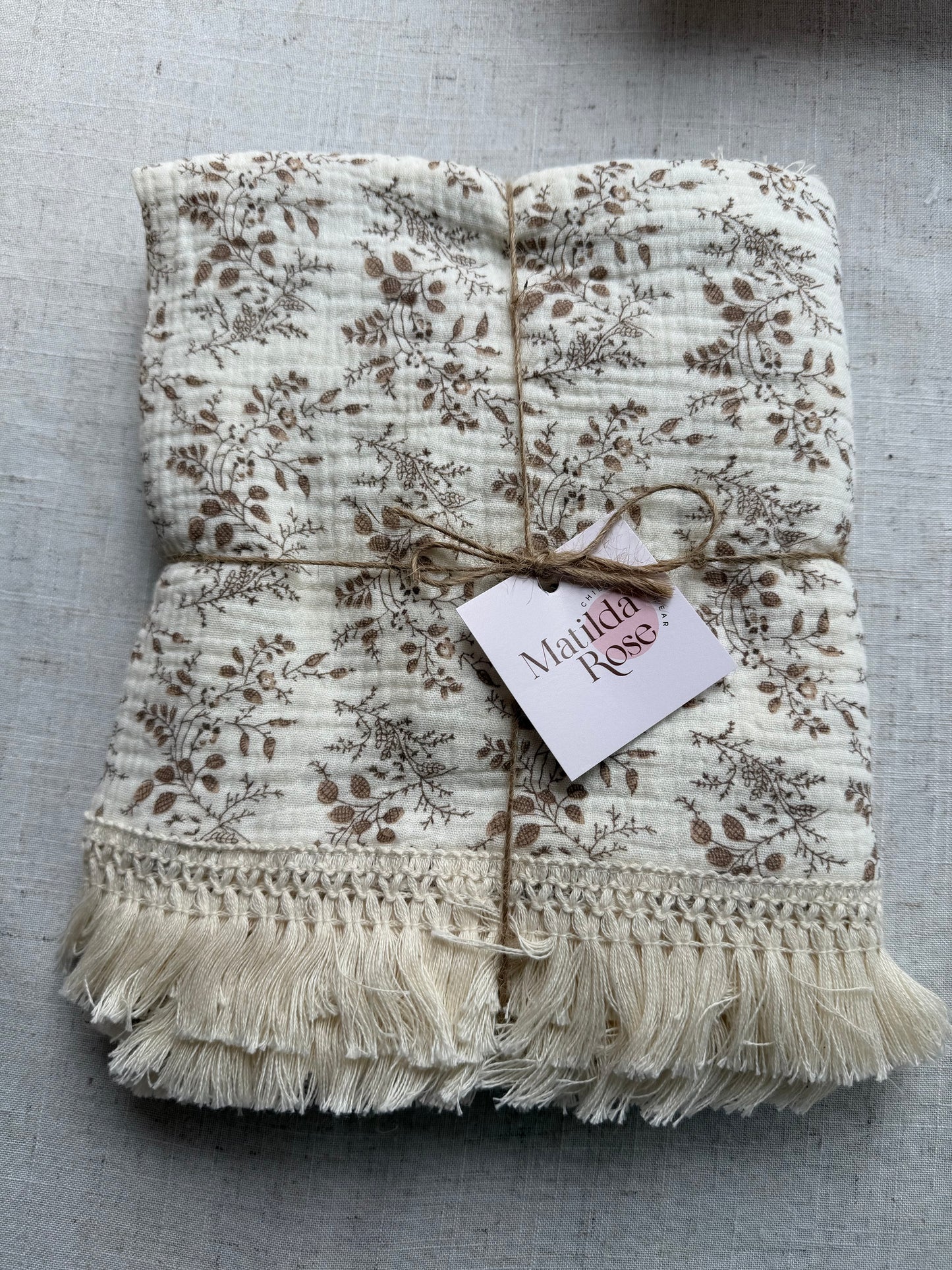 Swaddle tassel blanket - Large