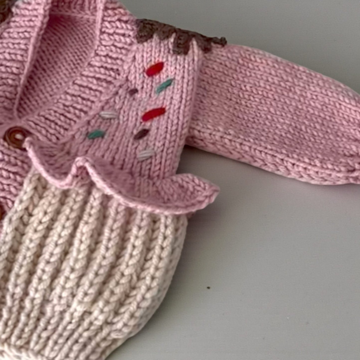 Handmade cupcake cardigan - PREORDER