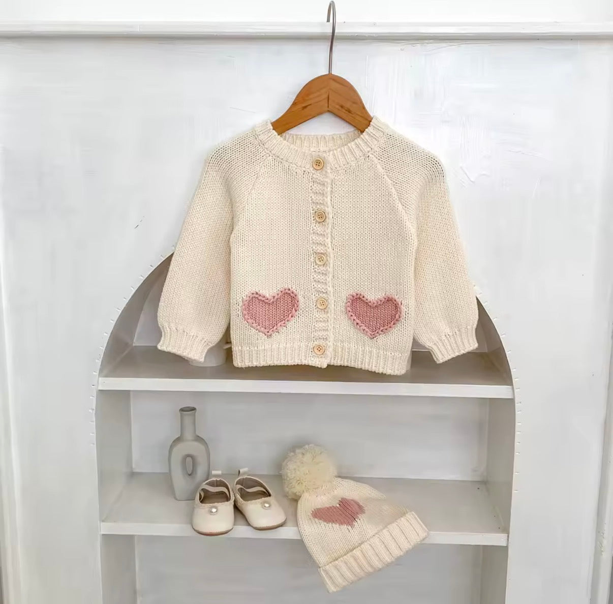 Cream Heart cardigan
