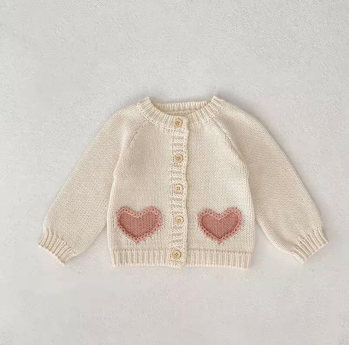 Cream Heart cardigan