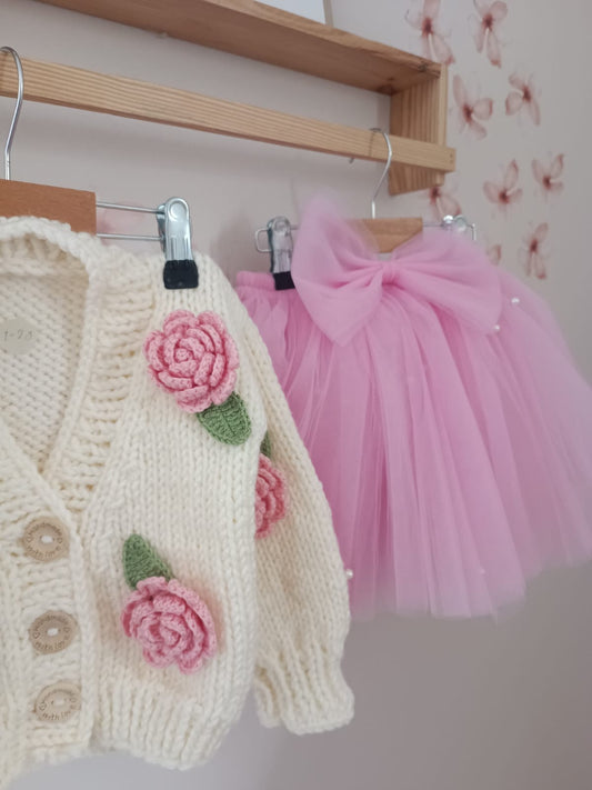 Handmade rose cardigan (PREORDER)