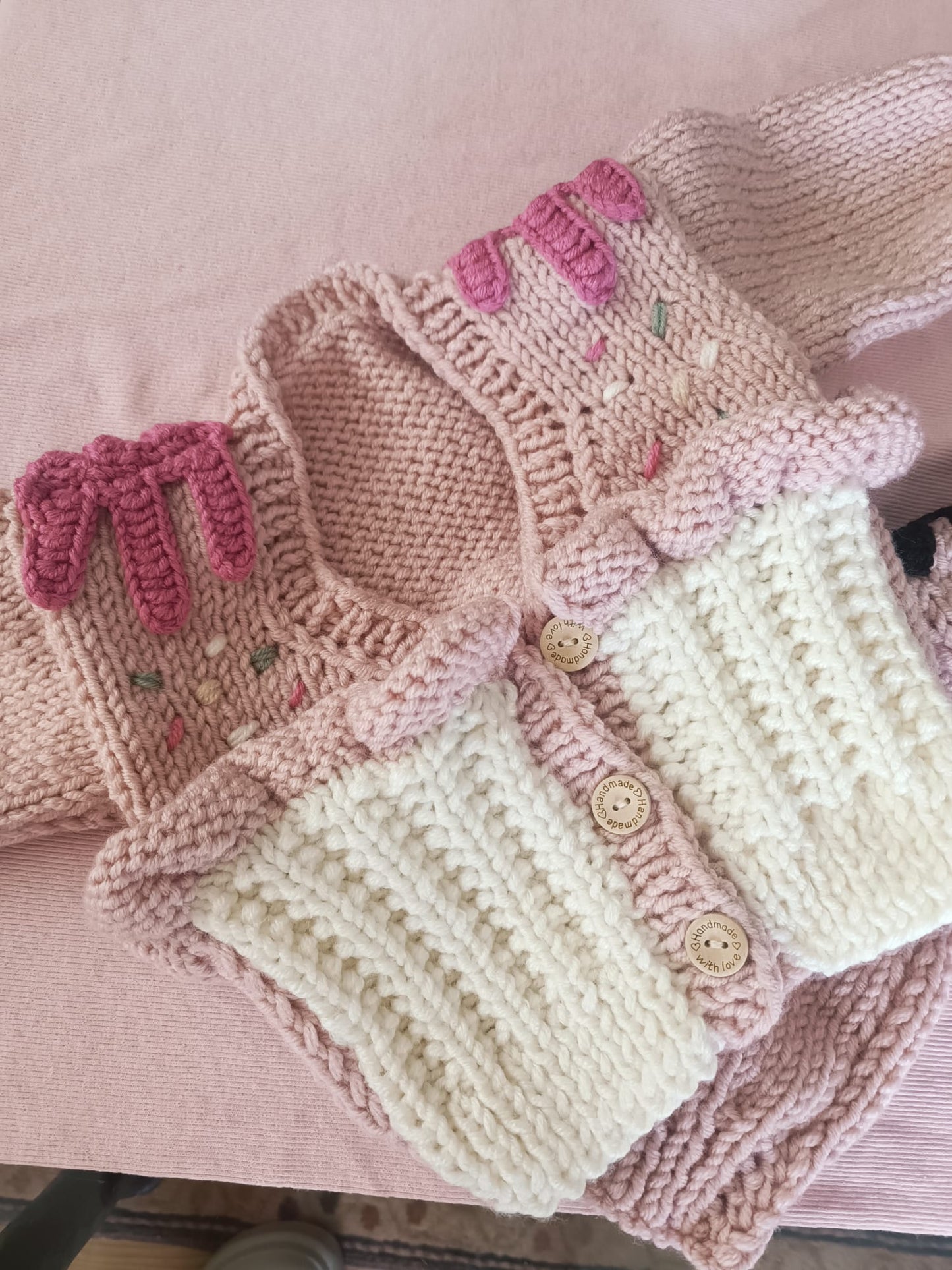 Handmade cupcake cardigan - PREORDER