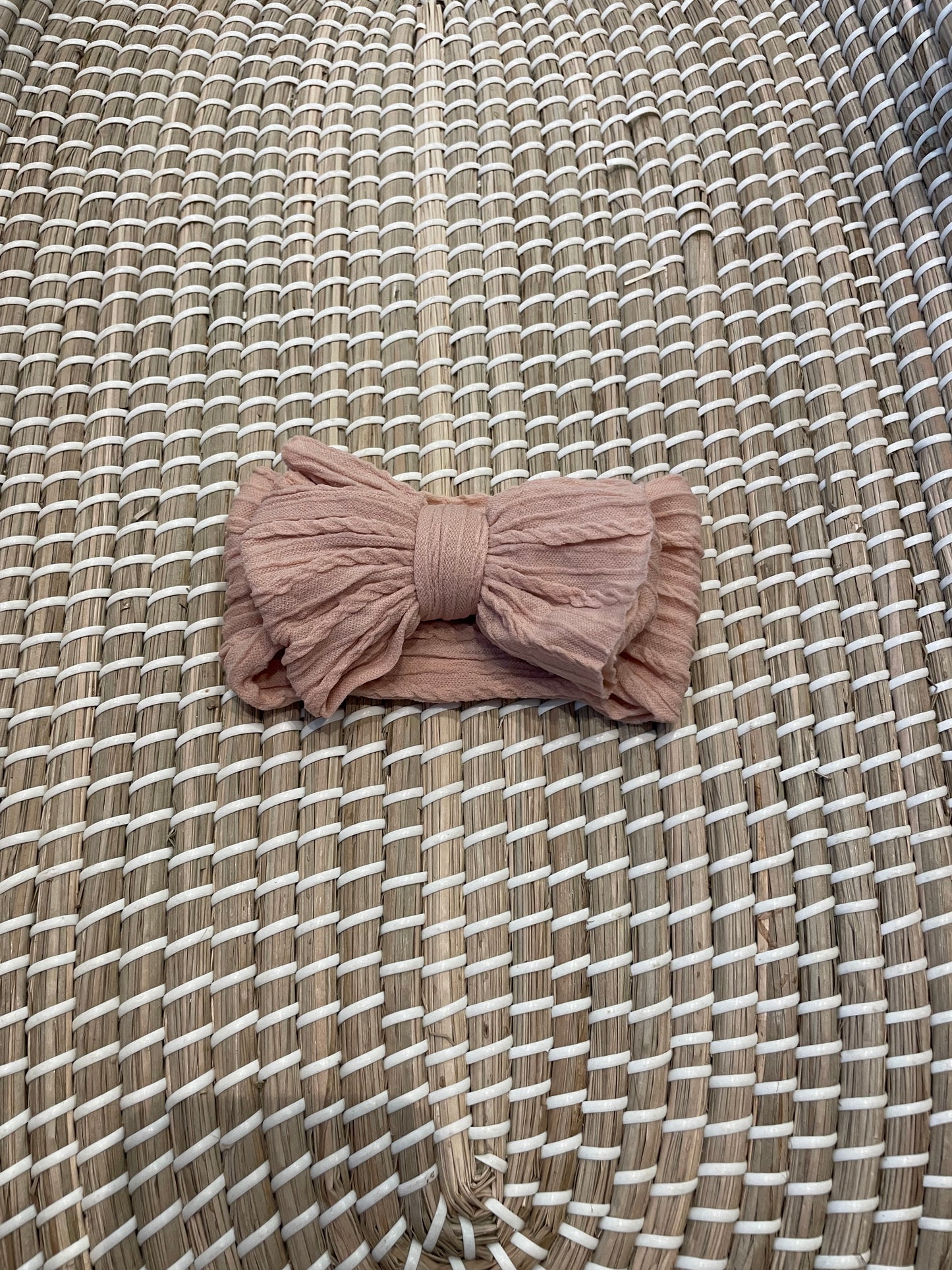Cableknit headbands - Large bow