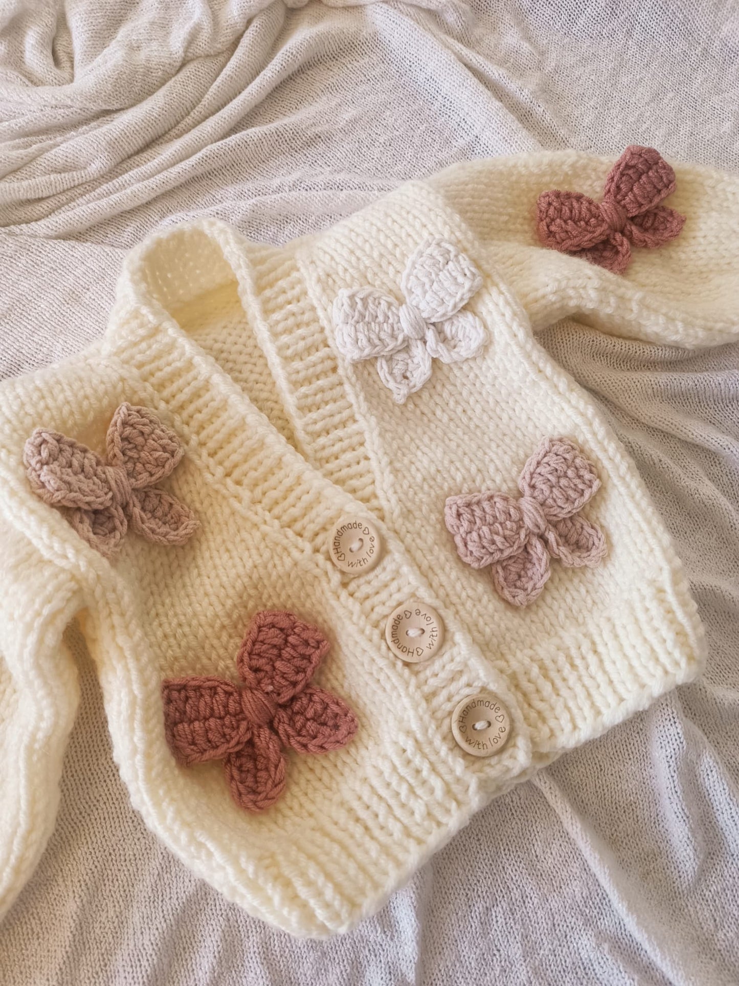 Handmade chunky bow cardigan (PREORDER)
