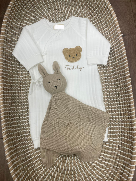 Bear side tie romper