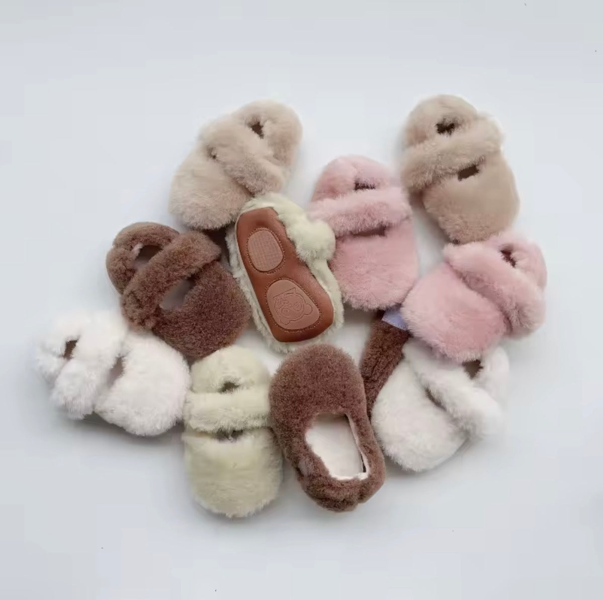 Fluffy baby shoes