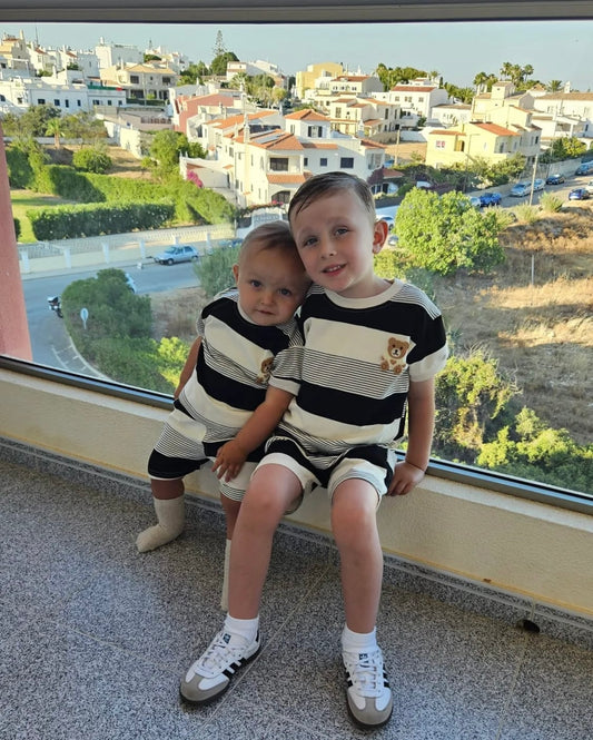 The striped teddy set