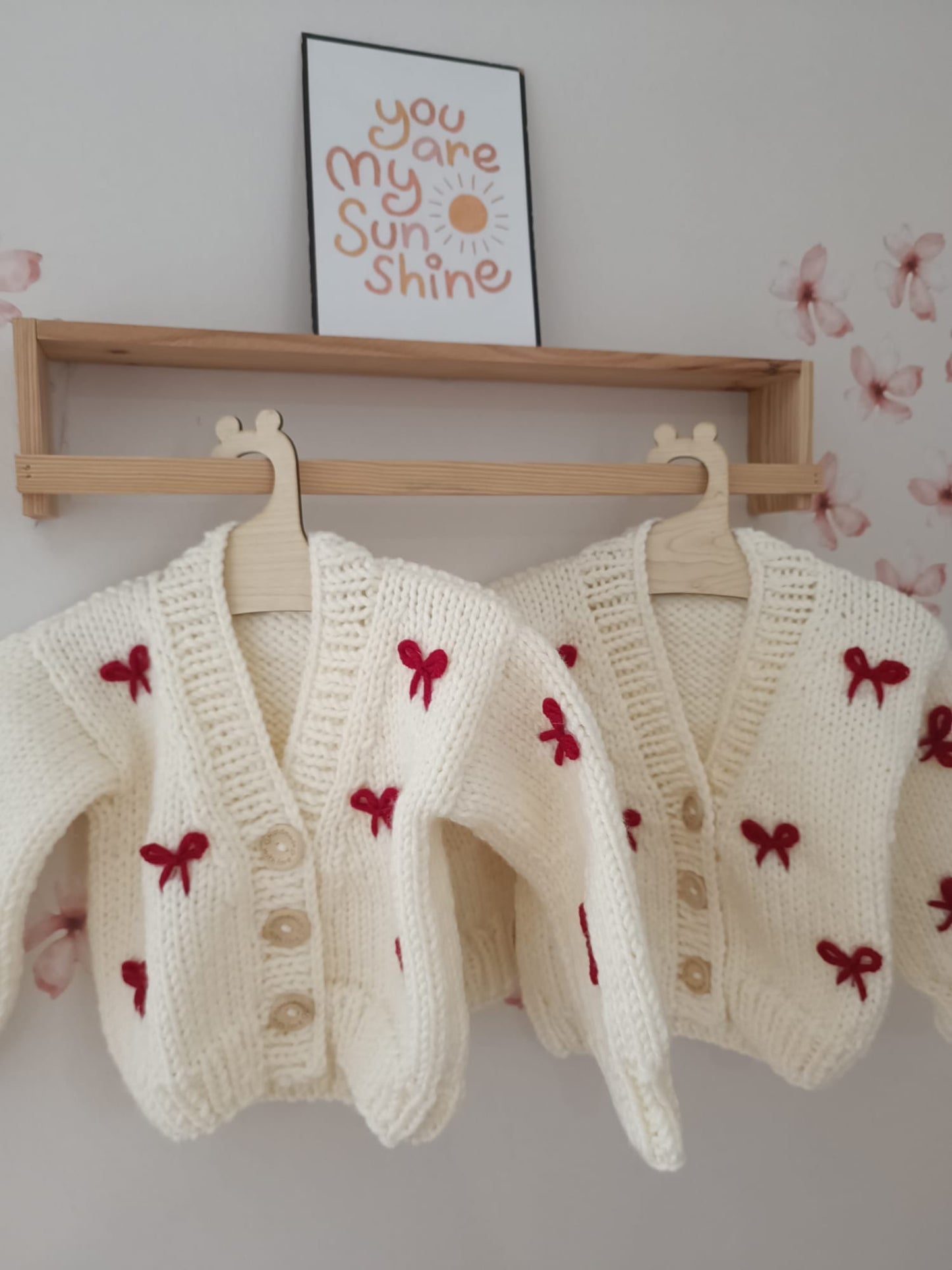 Handmade small bow cardigan (PREORDER)