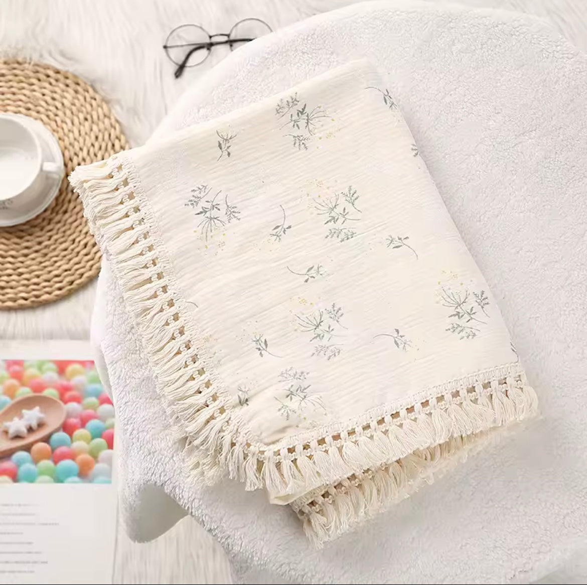 Muslin tassel blankets - medium