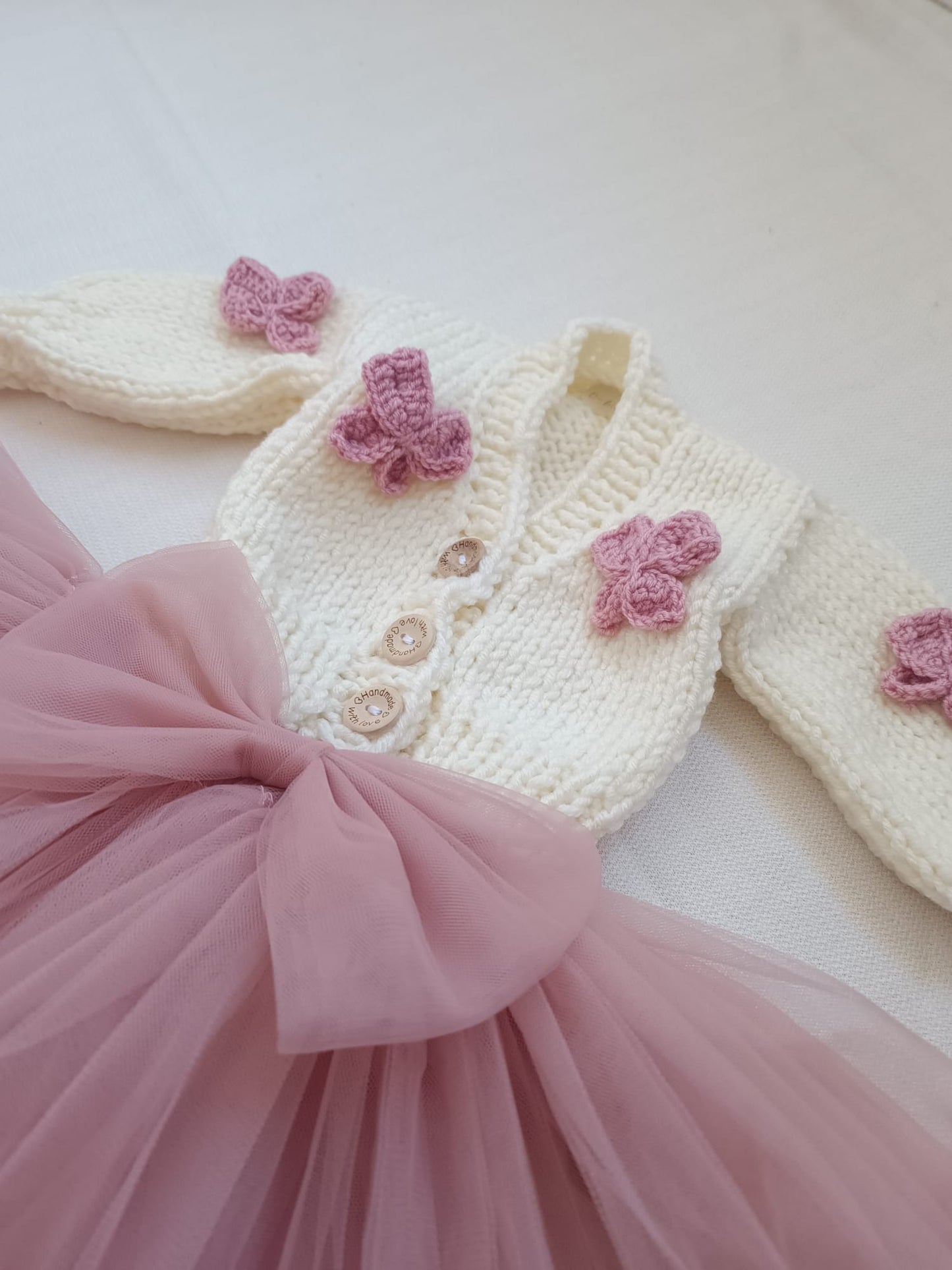 Handmade chunky bow cardigan (PREORDER)