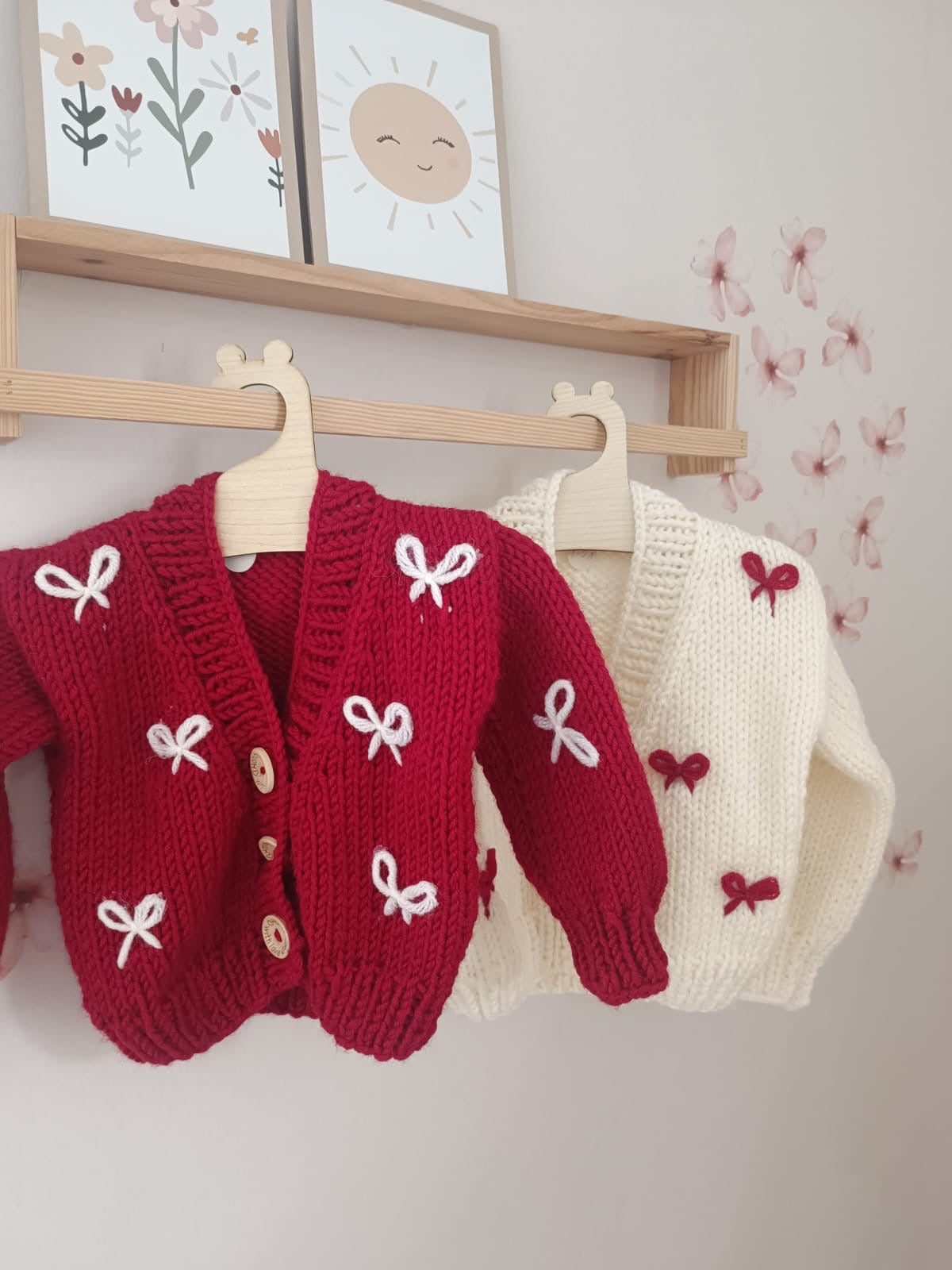 Handmade small bow cardigan (PREORDER)