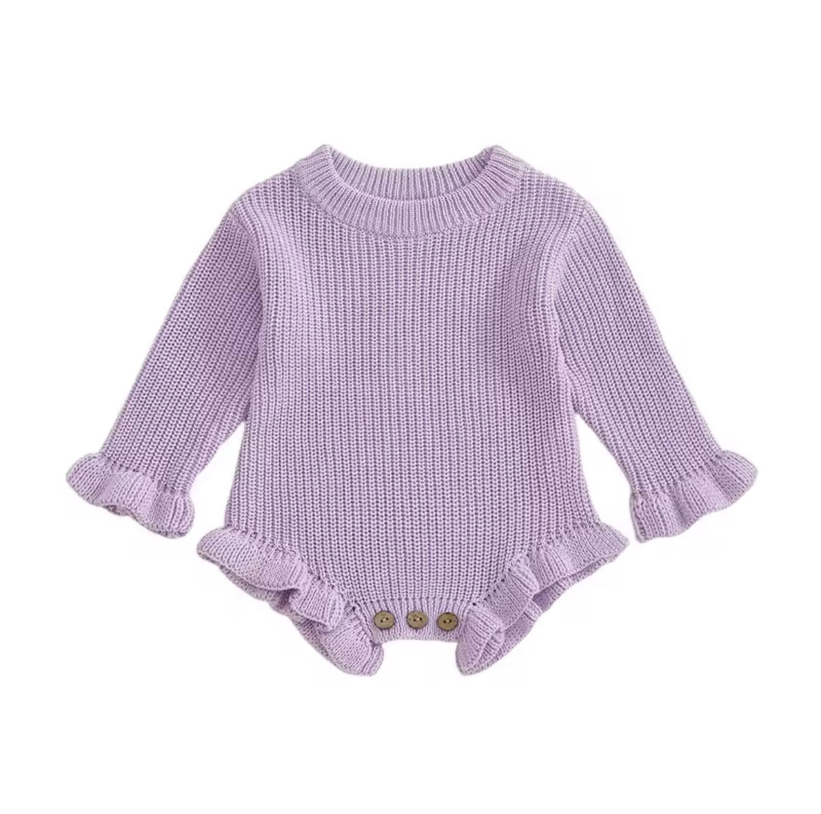 Personalised knitted frill Christmas romper