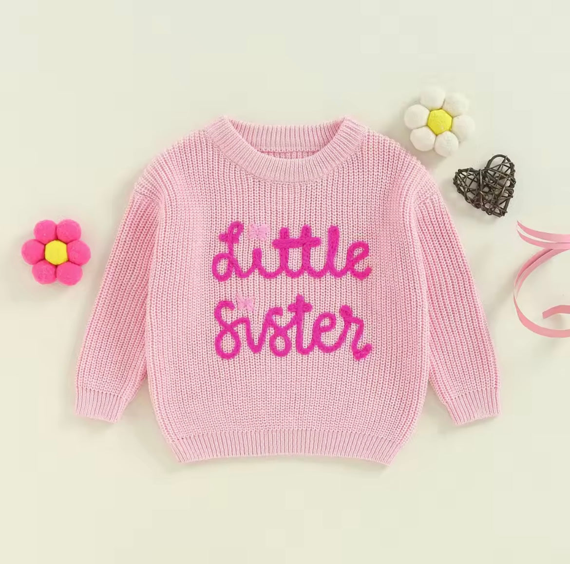 Pink Big Sister / Little Sister Jumpers - PREORDER