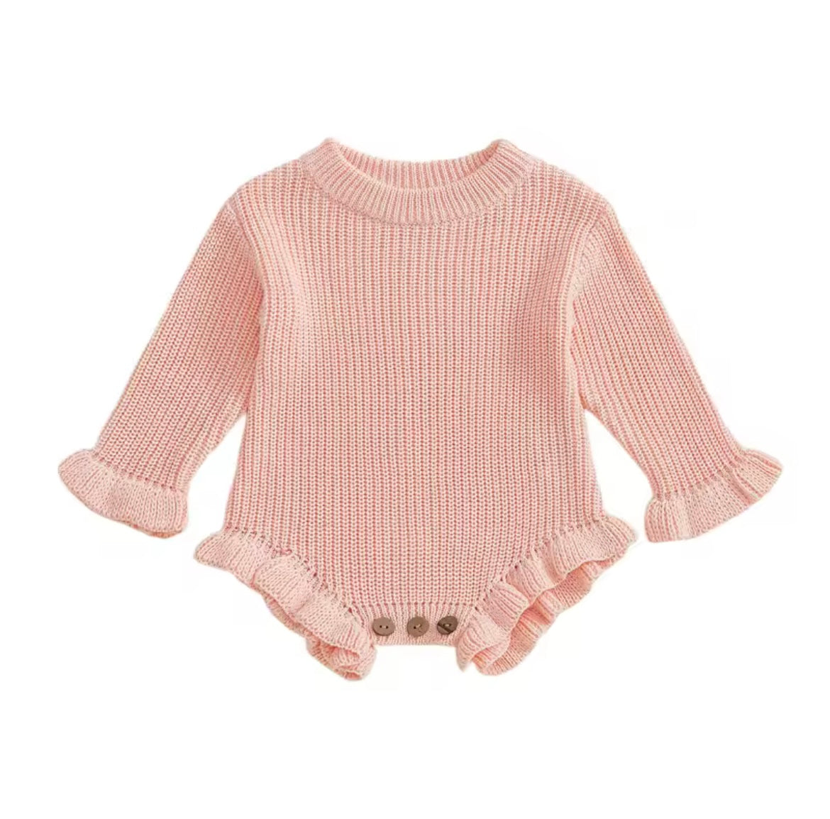 Personalised knitted frill Christmas romper
