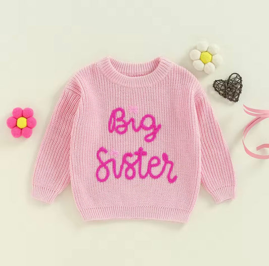 Pink Big Sister / Little Sister Jumpers - PREORDER