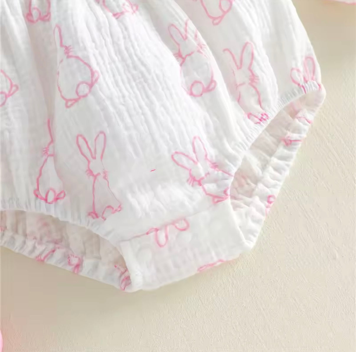 White bunny romper and headband