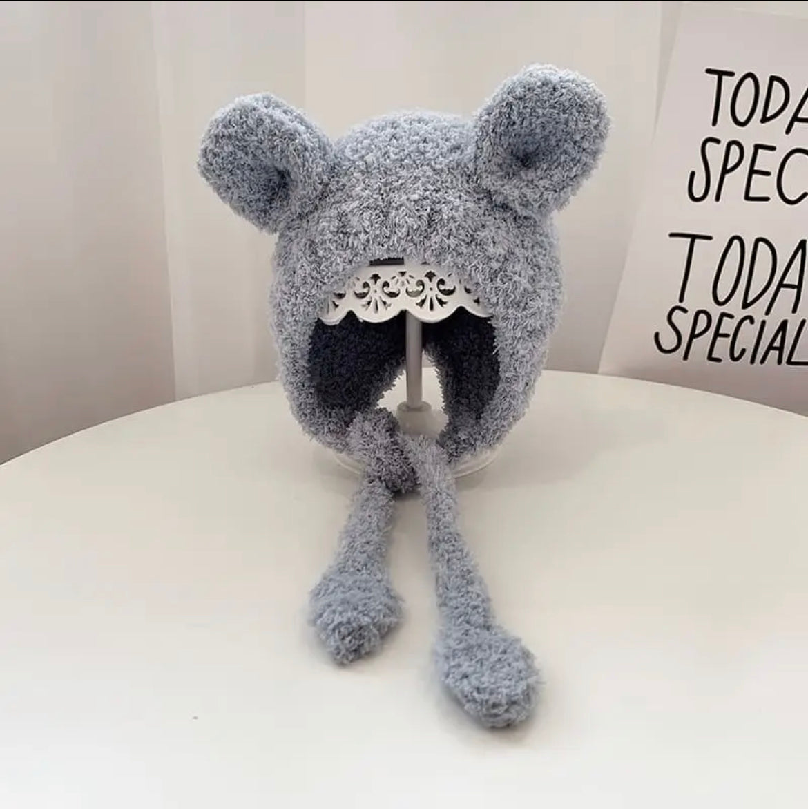 Fluffy bear hats