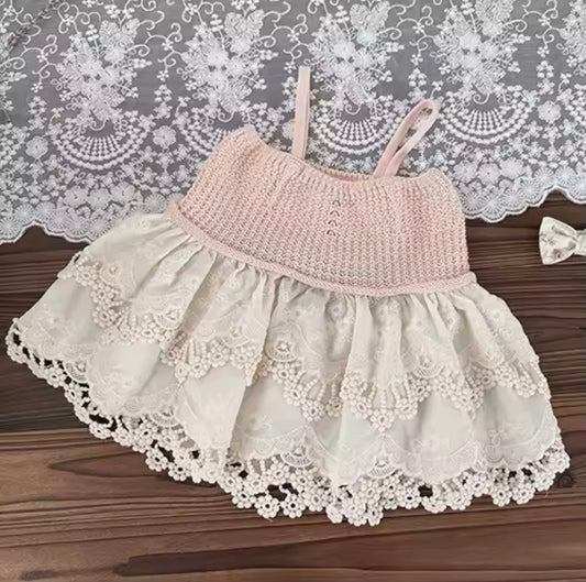Pink knitted cami top