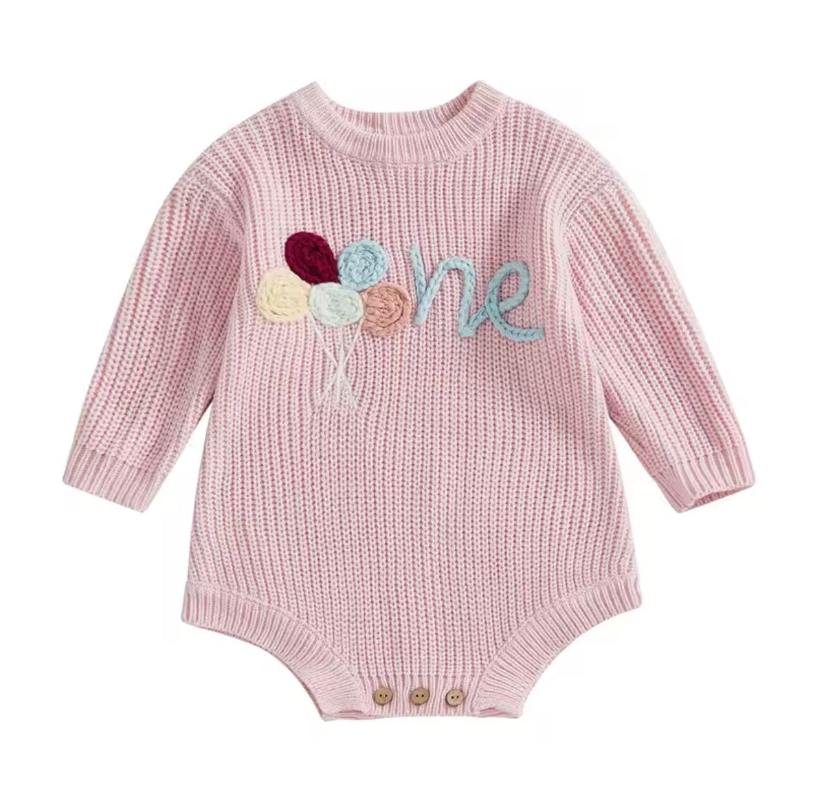 ONE birthday balloon romper