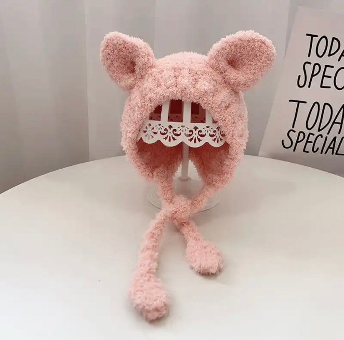 Fluffy bear hats
