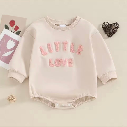 Little love romper - peach
