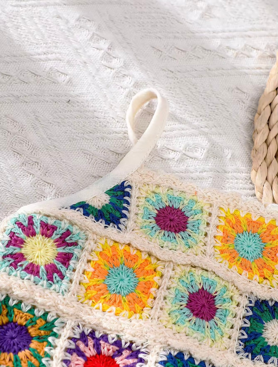 Cream crochet jumpsuit