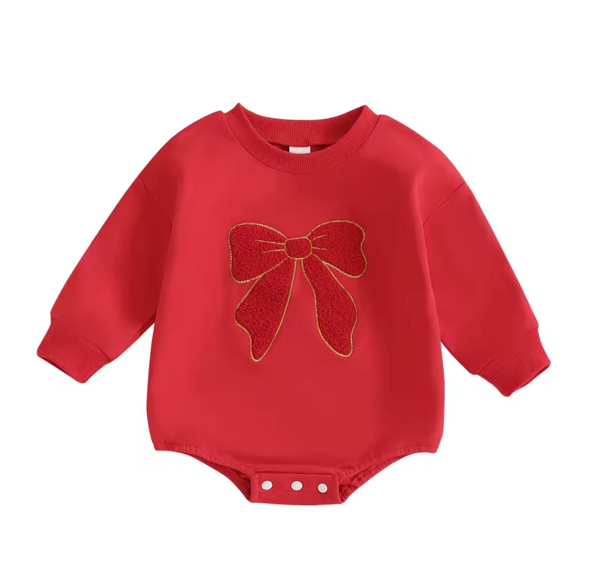 Red Bow romper
