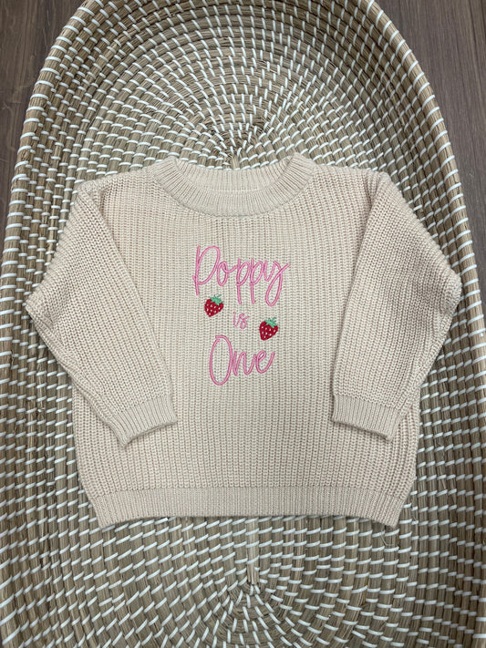 Personalised knitted sweatshirts
