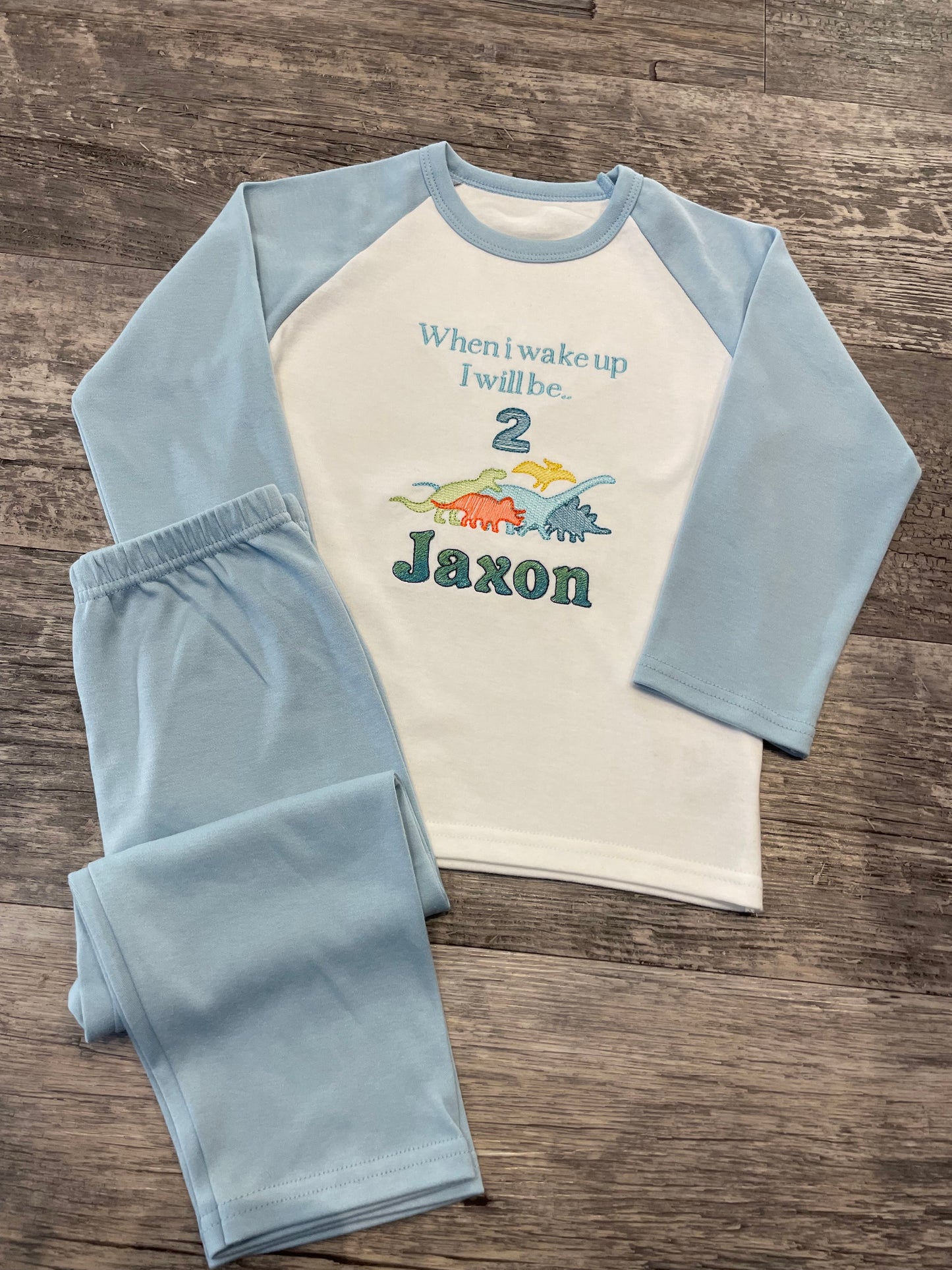 Personalised brushed cotton check pyjamas